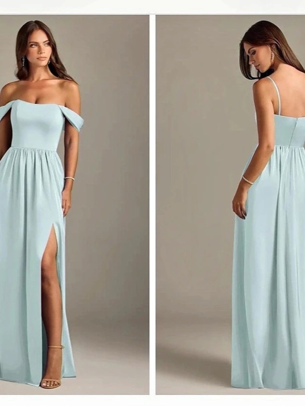 Azazie Calianna Sea Glass Stretch Satin Size A6 NWT